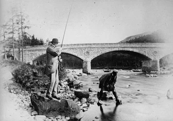 ディーの橋でのグレイ釣り一般、1892年